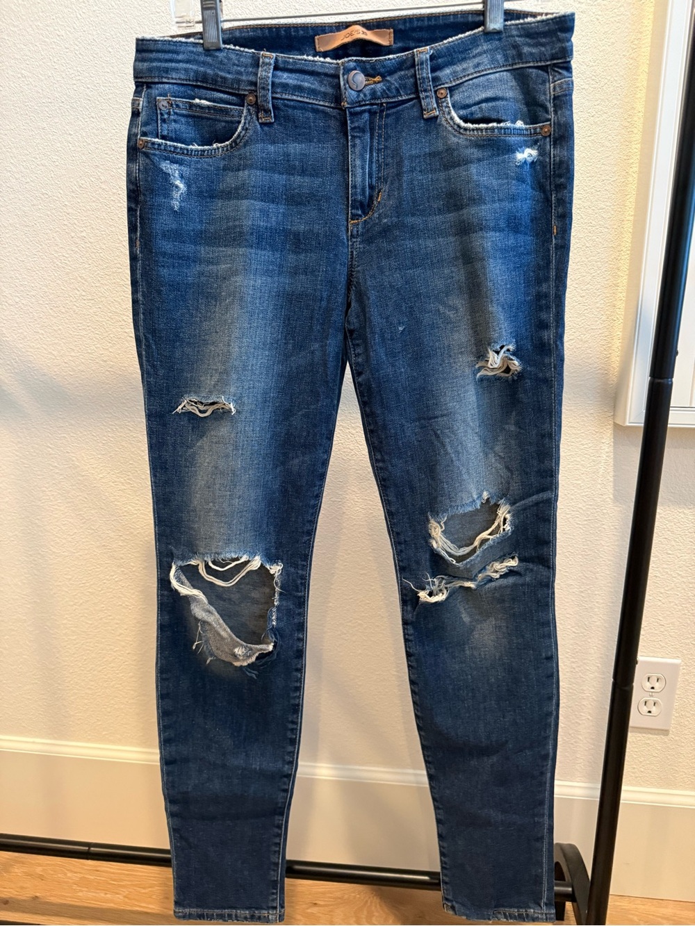 Joe's Jeans Ikon Mid Rise Distressed Skinny Jeans